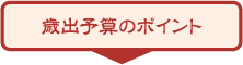 歳出予算のポイント