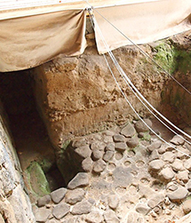 豊浦宮の発掘調査当時の遺構
