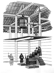 水時計建物の内部