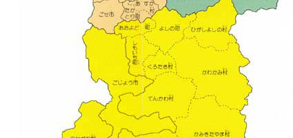 奈良県の地図2