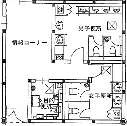 奈良公園事務所トイレ図面