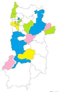 奈良県取組み市町村の地図の画像