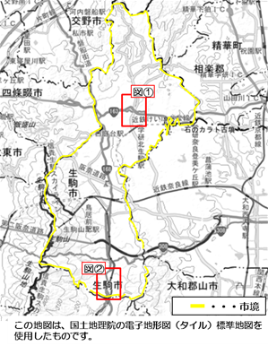 生駒市全域図
