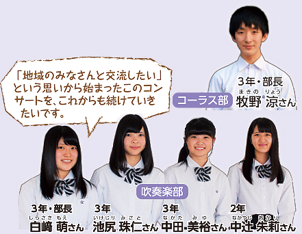 「地域のみなさんと交流したい」という思いから始まったこのコンサートを、これからも続けていきたいです。