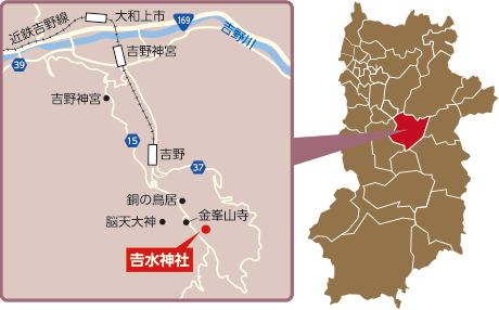 吉水神社の周辺地図