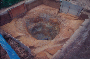 上宮遺跡の井戸跡