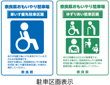 「奈良県おもいやり駐車場制度」にご協力をお願いします！