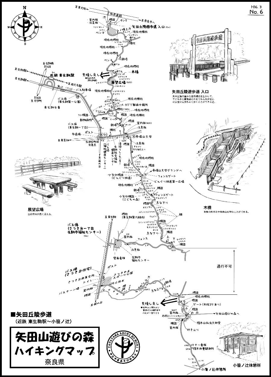 矢田山遊びの森ハイキングマップNO.6