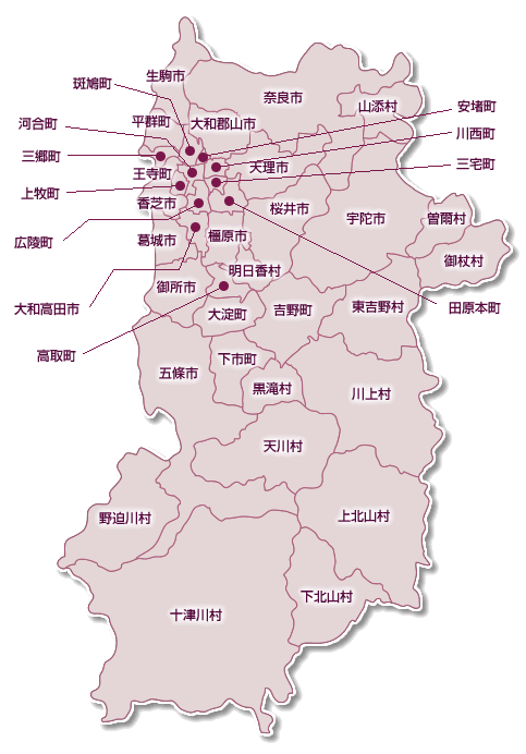 奈良地理位置图片