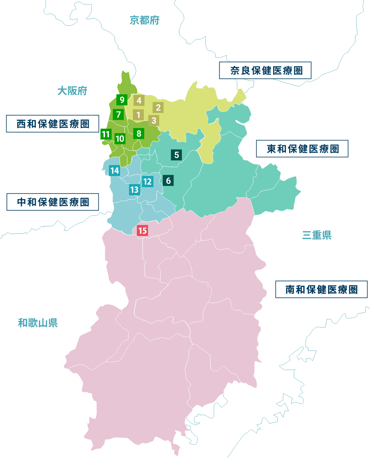 奈良県 医療圏マップ