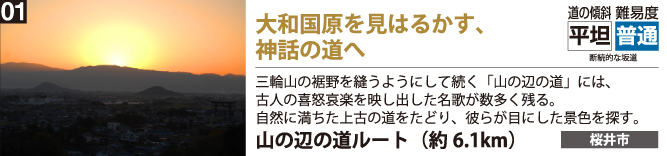 大和国原を見はるかす、神話の道へ