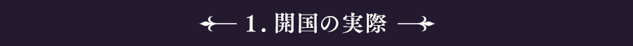 １　開国の実際