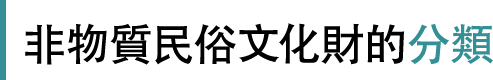 非物質民俗文化財的分類