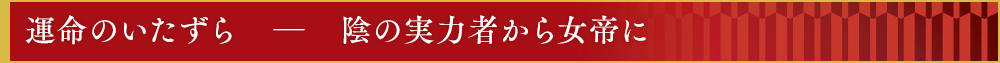 運命のいたずら　―　陰の実力者から女帝に