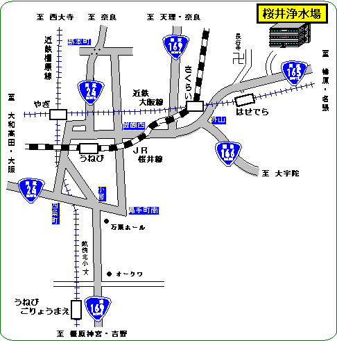 桜井浄水場地図