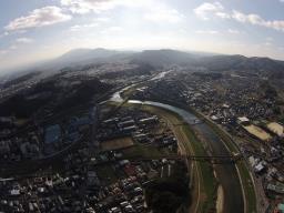 大和川　三郷町　ドローン空撮