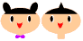 女の子と男の子のイラスト画像