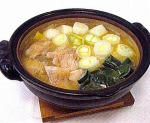 写真：大和ふとねぎと大和地鶏の水炊き