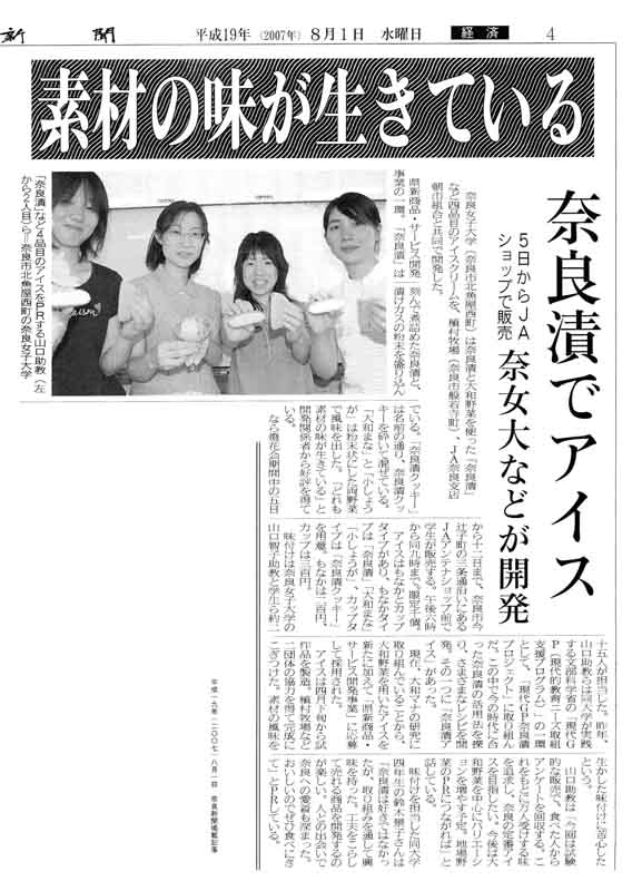 奈良漬アイス 素材の味が生きている