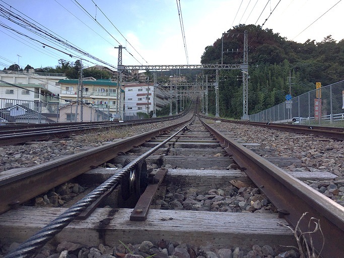 生駒山の日本最古のケーブルカーの画像1