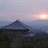 東大寺大仏殿、生駒山が眺望できる東大寺二月堂の画像