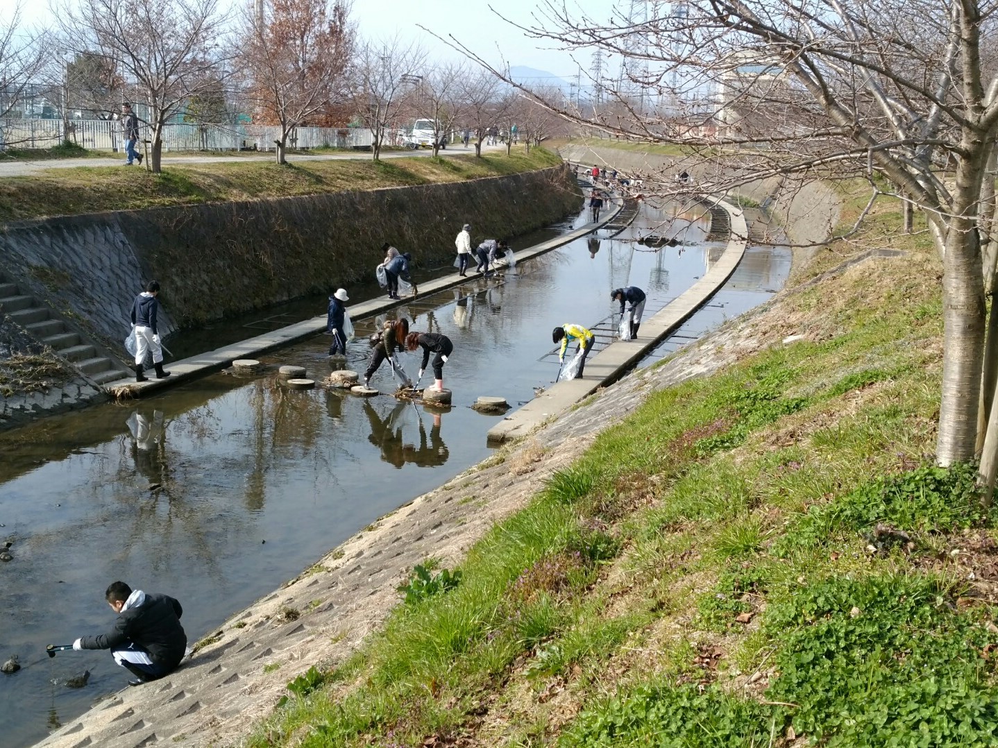 安堵町・岡崎川