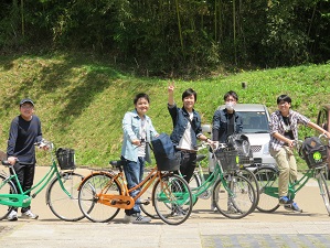 自転車で現地調査