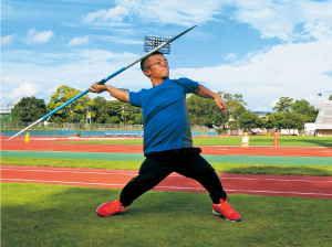 陸上の参加者がやり投げで日本記録を樹立するなど日本のトップレベルで活躍しています。