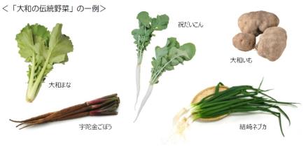 大和の伝統野菜の一例