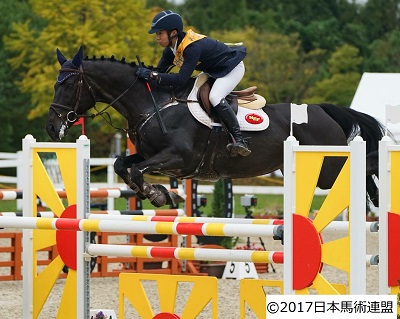 えひめ国体　楠本さんの馬場馬術競技の様子