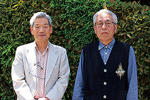 今里 泰彦会長（左）と今里 幸彦副会長（右）