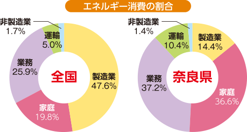 エネルギー消費の割合