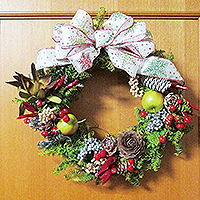 生葉のクリスマスリース
