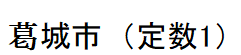 葛󠄀城市選挙区定数