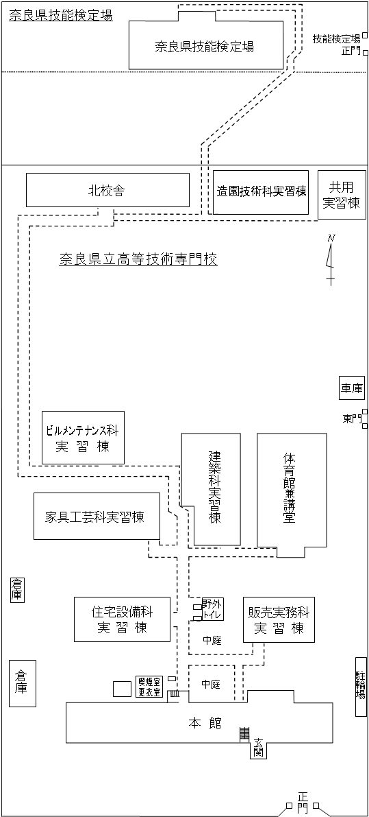 専門校敷地レイアウト