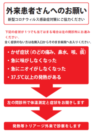 外来患者さんへのお願い