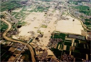 昭和57年大和川大水害（田原本町）