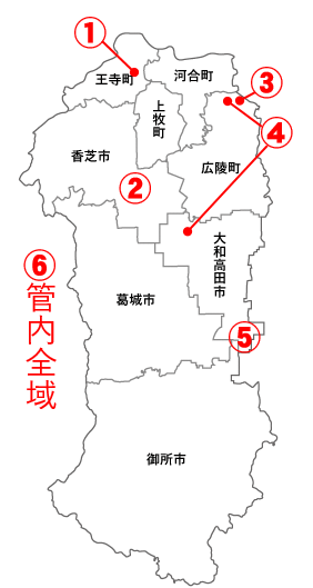河川の主要事業位置図