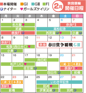 奈良競輪　2月開催日程