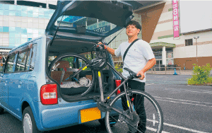 サイクリストにやさしい駐車場