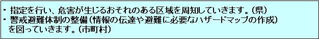 土砂災害警戒区域の指定後