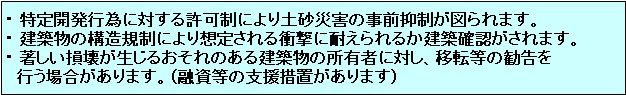 土砂災害特別警戒区域の指定後