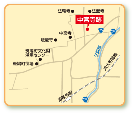 中宮寺跡地図