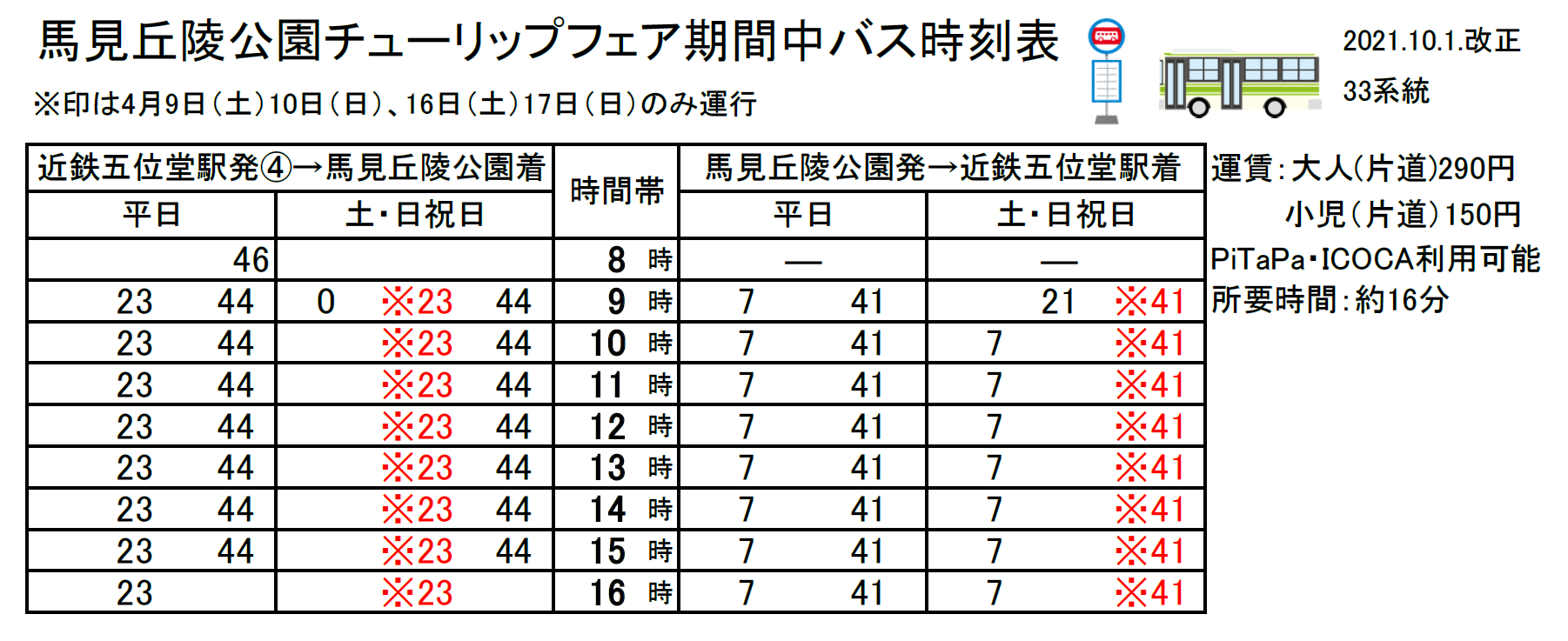 バス時刻表