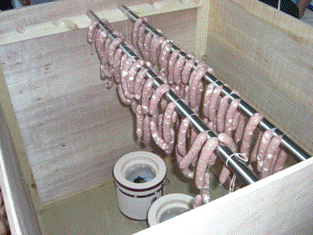 燻製箱へ