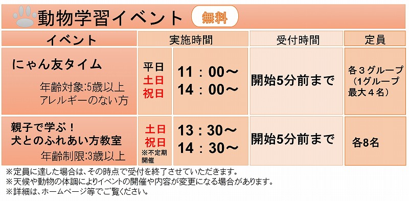 イベントスケジュール表