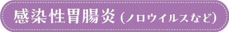 感染性胃腸炎（ノロウイルスなど）