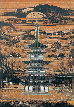不染鉄 《薬師寺東塔之図》昭和40年代頃 小石川 源覚寺蔵