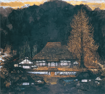 不染鉄 《薬師寺東塔之図》昭和40年代頃 小石川 源覚寺蔵