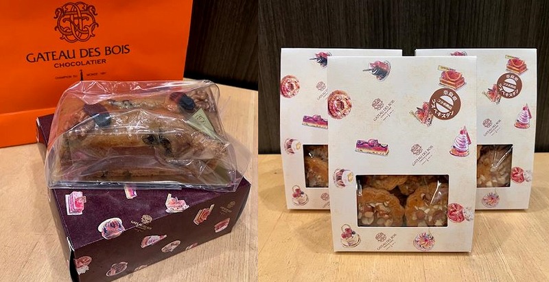 左：パウンドケーキ、右：クッキー